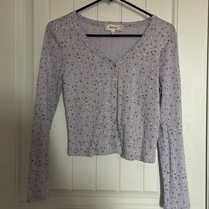 Pink Rose Long Sleeve Button up Shirt